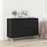 vidaXL Sideboard Crni hrast Masivna hrastovina 103.7x35x70 Cijene