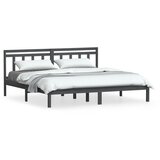 The Living Store Posteljni okvir siv iz borovine 200x200 cm - Posteljni Okvir, (21527531) | Shoptok.si