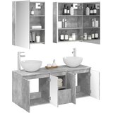  Set ormarića za kupaonicu 5 pcs Betonska siva 53 x 15,5 x 70 cm | Shoptok.si