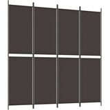  Paravan 4-delni rjav 200x200 cm blago, (5000300946) | Shoptok.si