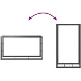 Stalak za drva crni 110x30x61 cm čelik | shoptok.hr