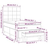 Box spring krevet s madracem tamnoplavi 80 x 200 cm baršunasti | shoptok.hr