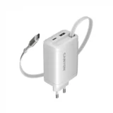 charger OnCharge 65RC Build-In Cable USB-C 65W 1xPD 1xQC EU White