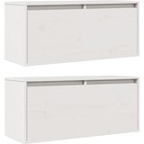  Zidni ormarići 2 kom bijeli 80 x 30 x 35 cm od masivne borovine | shoptok.hr