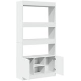  Visoka komoda bijela 92 x 33 x 180 cm od konstruiranog drva | shoptok.hr