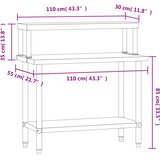  Kuhinjski radni stol s policom 110x55x120 cm nehrđajući čelik | shoptok.hr