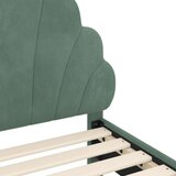  Krevet za djecu s uzglavljem Morska zelena 90 x 200 cm Baršun | shoptok.hr