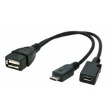 Gembird A-OTG-AFBM-04 USB OTG AF + Micro BF to Micro BM cable, 0.15 m kabal Cene