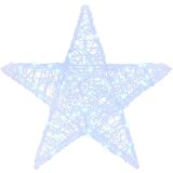 vidaXL 3D zvezda med 50 LED Hladno bela 55 x 53.5 x 10 cm Akril | Shoptok.si