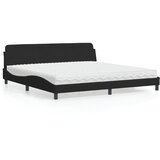 Krevet s madracem Dover crni 200x200 cm baršunasti | shoptok.hr