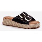 Boto Women's black sandals with braided eco suede Zaloemi | Shoptok.si
