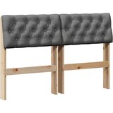  Tapecirani uzglavlje Tamno siva 120 cm Čvrsto borovo drvo | Eponuda.ba