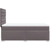 Krevet s oprugama i madracem sivi 90 x 190 cm od umjetne kože | shoptok.hr