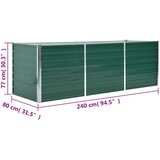  Vrtna sadilica od pocinčanog čelika 240 x 80 x 77 cm zelena | shoptok.hr