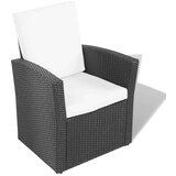  4-dijelna vrtna garnitura od poliratana s jastucima crna | shoptok.hr