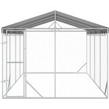 Vanjski kavez za pse s krovom srebrni 3x6x2,5 m pocinčani čelik | shoptok.hr