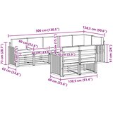  Set vanjskih sofa 8 kom. Prirodna i svijetlo siva Poliester | shoptok.hr