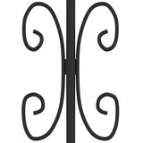  Vrata za ogradu KAMPEN s kopljem na vrhu crna 394,5 x 125 cm čelična | shoptok.hr