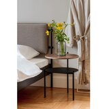 noo.ma Črna jeklena oblazinjena zakonska postelja z letvenim dnom 180x200 cm Eton Basic – | Shoptok.si