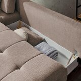 Hom`in KOTNA SEDEŽNA GARNITURA, šenilja svetlo rjava | Shoptok.si