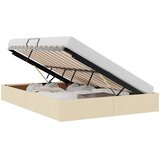  Otomanski krevet s pohranom Krema 140 x 190 cm tkanina | shoptok.hr