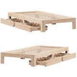 vidaXL Okvir kreveta bez madraca 75 x 190 cm od masivne borovine | shoptok.hr