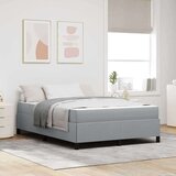 vidaXL krevet s opruga kutije svijetlo siva, crna 140 x 190 cm | shoptok.hr
