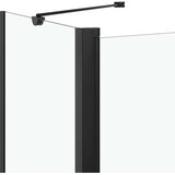  Dvostruka preklopna tuš-kabina ESG 120 x 68 x 130 cm crna | shoptok.hr