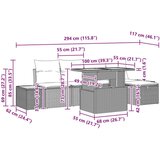  Set od 6 dijelova vrtnog kauča s jastučićima bež poli ratan | shoptok.hr