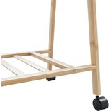  Stalak za odjeću s policama i kotačima 96x45,5x155,5 cm bambusa | shoptok.hr