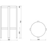 noo.ma Rdeč jeklen barsko stol (višina sedeža 75 cm) Doon – | Shoptok.si