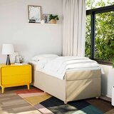 vidaXL Krevet s oprugama i madracem krem 90 x 200 cm od tkanine | shoptok.hr