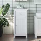 vidaXL Kopalniška omarica BERG bela 40x34x80 cm trdna borovina | Shoptok.si