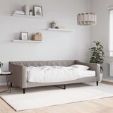  Dnevni krevet s madracem smeđesivi 100 x 200 cm od tkanine Cijene