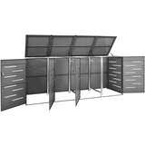 Spremište za četiri kante za smeće 276 5x77 5x115 5 cm čelično | shoptok.hr