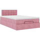 vidaXL Okvir za krevet s madraca ružičasti 120 x 190 cm baršunasti | shoptok.hr