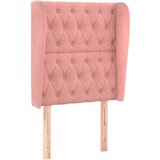 Maison Chic posteljno vzglavje - vzglavna omarica - nočna omarica z ušesi roza 83x23x118/128 cm žamet, (21711104) | Shoptok.si