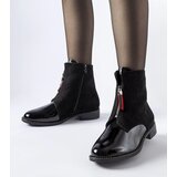 Gemre Black insulated patent ankle boots Belvedere Cijene