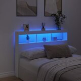Ormarić za uzglavlje s LED svjetlima bijeli 140 x 17 x 102 cm | shoptok.hr