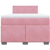vidaXL Box spring postelja z vzmetnico roza 120x190 cm žamet | Shoptok.si
