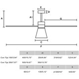 Faro 33762WT-24-LED prigušiva vent. AMELIA L CONE LED/20W/230V siva preč. 132 cm WT + DO | Eponuda.com