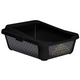 Moderna Luxurious Pets Hercules Tray 50 Otvoreni toalet sa ramom, Crni Cene