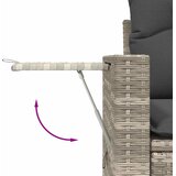  4-dijelni set vrtnih sofa s jastucima svijetlosivi poliratan | shoptok.hr