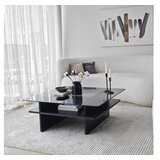 Hanah home sto za dnevnu sobu saga square black fume