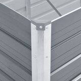  Vrtna sadilica od pocinčanog čelika 320 x 80 x 77 cm siva | shoptok.hr