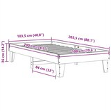  Okvir kreveta bez madraca bijeli 100x200 cm konstruirano drvo | shoptok.hr