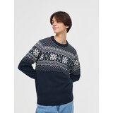 House - Džemper s uzorkom žakarda - Tamnoplava | shoptok.hr