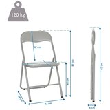 MID.YOU Zložljiv Stol Tudela Basic, Siva | Shoptok.si