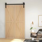  Set okova za klizna vrata 122 cm Set okova za dvokrilna klizna vrata s vješalicama u obliku slova J stezaljke za cijevi | shoptok.hr