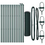 vidaXL Ogrodje s stebri Zelena 0.5 x 25 m Jeklo s PVC premazom, (5000096423) | Shoptok.si